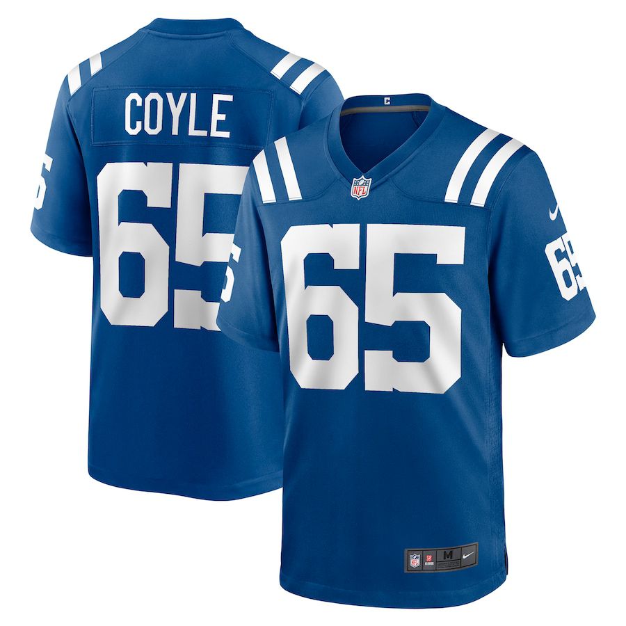 Men Indianapolis Colts 65 Anthony Coyle Nike Royal Game NFL Jersey